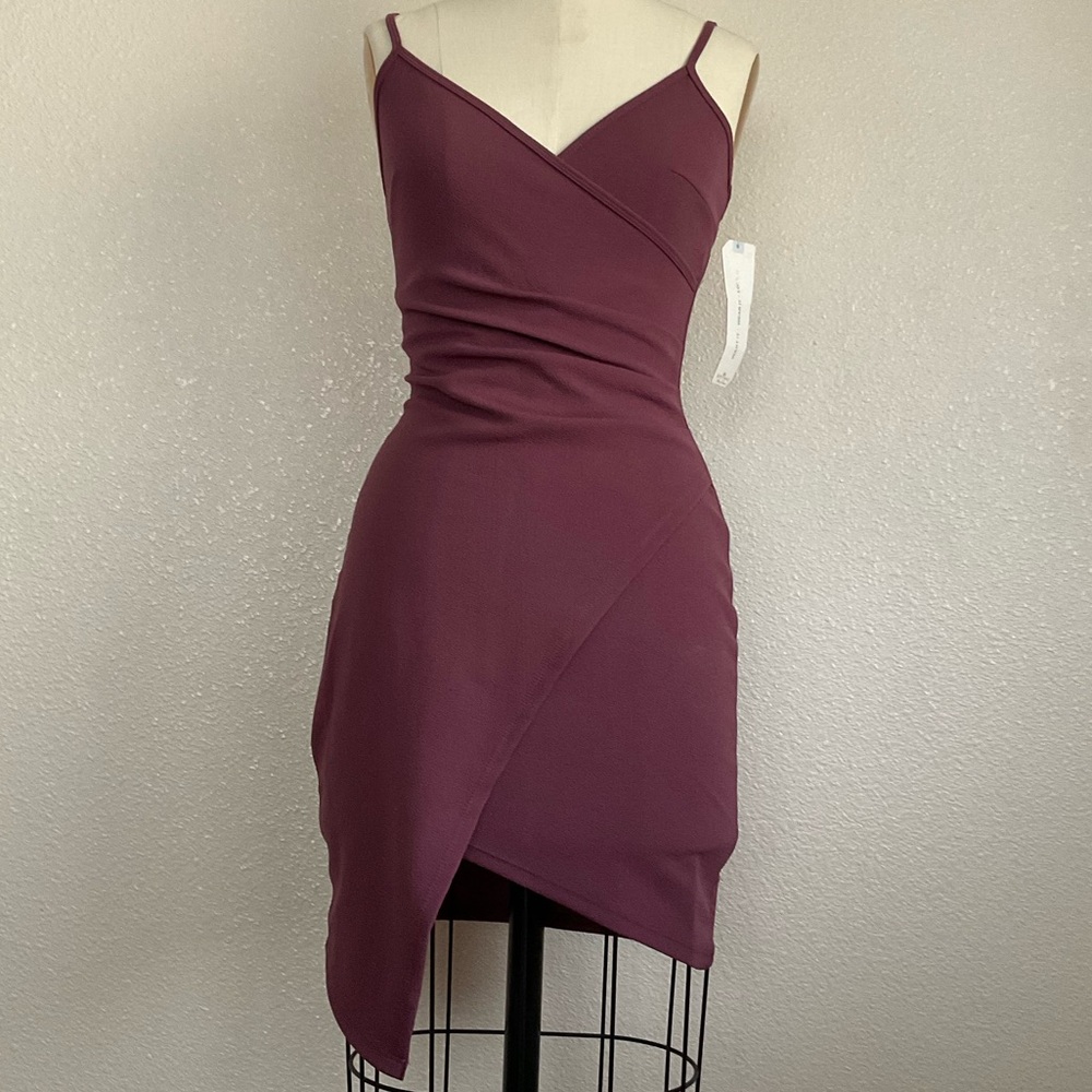 Asymmetric Plum Dress, Size Small